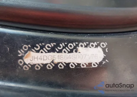 2004 Acura Rsx z USA, uszkodzony, nr VIN JH4DC54864S007176